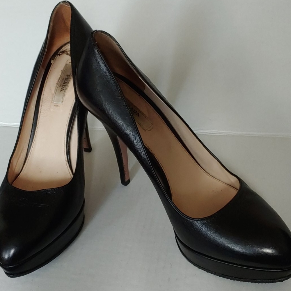 Prada Platform Leather pump sz 39 - Picture 6 of 7